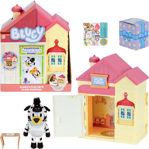 Miniatura 9 de Bluey 's Play Date Plush Surprise - Juego de casa para niños pequeños, casa de juguetes duradera con exclusivo juguete de peluche, juguetes