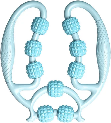 Miniatura 4 de Rodillo muscular de 9 ruedas, masajeador de piernas, rodillo de estiramiento muscular, rodillo de espuma, masajeador de tejido profundo para muslo