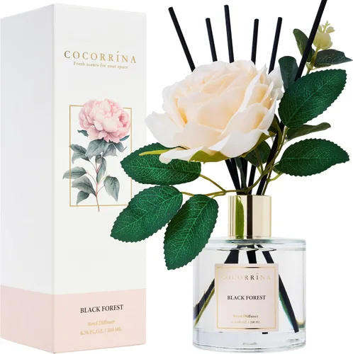 Miniatura 27 de Cocorrína Juego de difusor de varillas - Difusor perfumado de rosa satinada con varillas para el hogar, difusor de varillas para decoración