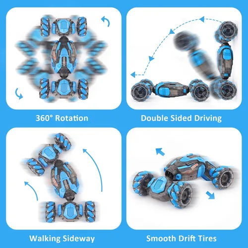 Miniatura 2 de Auto de acrobacias RC con detección de gestos para niños, juguetes de control remoto para niños de 5 a 7 años, 6 a 8, 9, 10, 11, 12 años, regalos