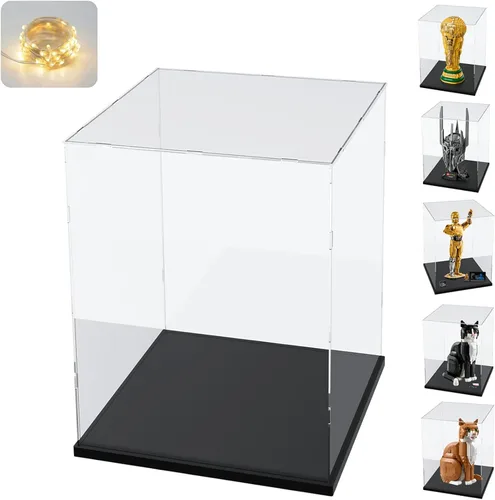 Miniatura 31 de Vitrina de acrílico transparente engrosada para coleccionables Lego 75325, caja transparente de autoensamblaje, gran protección antipolvo con base