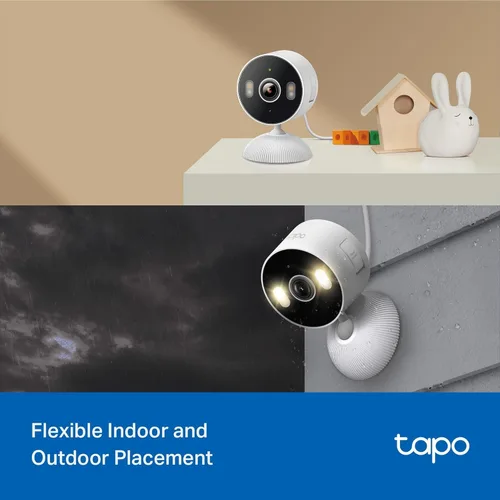 Miniatura 2 de Tapo - Cámara de seguridad 2K 3MP para interiores/exteriores - Detección gratuita de personas/movimiento/llanto, visión nocturna en color, Blanco
