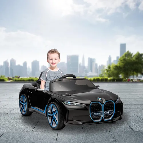 Miniatura 5 de Coche eléctrico para niños, juguetes de paseo de 12 V para niños pequeños con control remoto, automóvil eléctrico a batería con Bluetooth, arranque