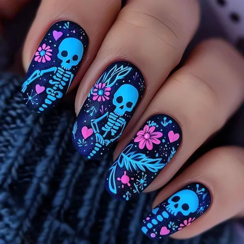 Miniatura 9 de Uñas postizas a presión de Halloween, uñas postizas cuadradas cortas con diseños de gato negro, acabado degradado brillante, cobertura completa