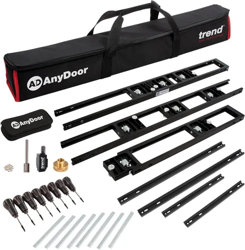 Miniatura 3 de Trend AnyDoor - Kit de plantilla de bisagra de tope, ajustable de 2'6" a 9', enruta rápida y precisamente bisagras cuadradas o de radio en puertas