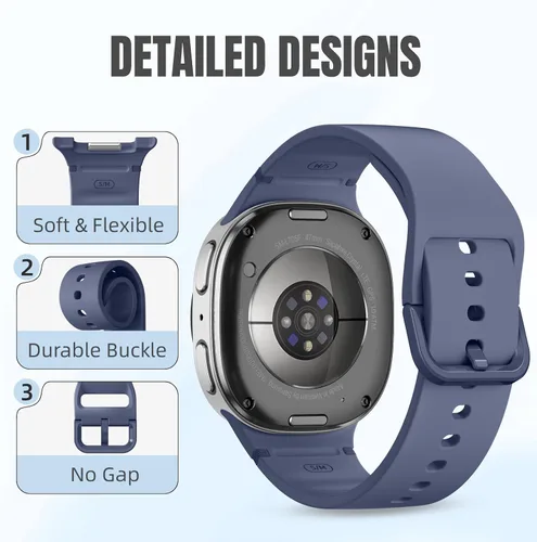 Miniatura 8 de DaQin - Paquete de 8 correas deportivas compatibles para Samsung Galaxy Watch 8 de 40 mm y 44 mm/Galaxy Watch 8 Classic de 46 mm, correa impermeable