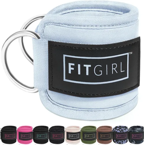Miniatura 13 de FITGIRL Correa de tobillo para máquina de cable, acolchado de alta calidad y comodidad para máquinas de ejercicio con cable, accesorio de ejercicio