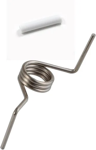 Miniatura 2 de 4 piezas de repuesto de resorte de puerta francesa para refrigerador GE WR02X12650 y mangas blancas Pin French Spring reemplaza para GE WR02X12651