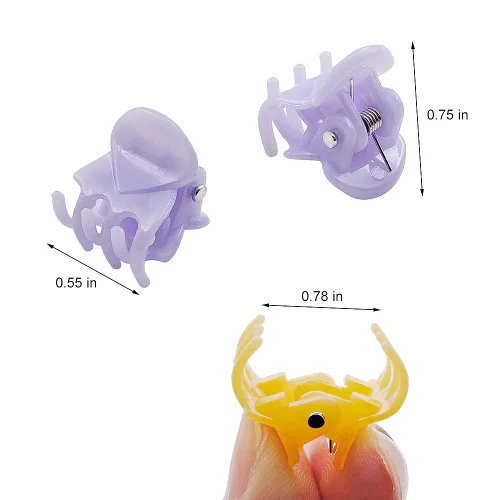 Miniatura 2 de 50 pinzas para el cabello, pinzas multifunción de agarre fuerte para el cabello, color gelatina Color Jelly