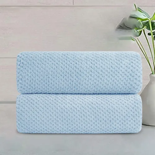 Miniatura 9 de Juego de 8 toallas de baño grandes azules para la familia - 2 sábanas de toalla de baño extragrandes, 2 toallas de mano, 4 paños - 600GSM suaves