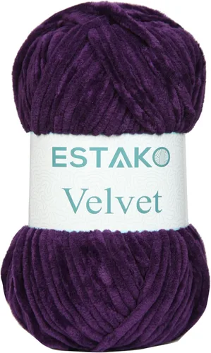 Miniatura 22 de Estako Manta de felpilla de terciopelo amigurumi para tejer y tejer, súper voluminosa, 3.53 oz (132 yardas) (1710 - naranja)
