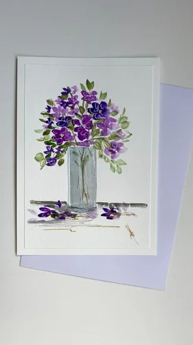 Miniatura 5 de Tarjeta Florales pintadas a mano