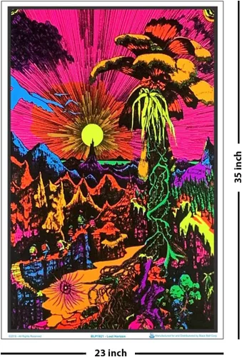 Miniatura 3 de Scorpio Posters Lost Horizon - Póster de luz negra, auténtico material flocado reactivo a la luz negra, 23 x 35 pulgadas