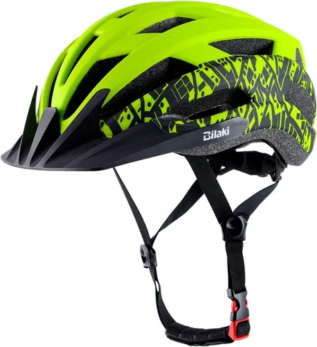 Miniatura 17 de Bilaki Casco de bicicleta para adultos, mujeres, hombres, jóvenes, niños, cascos ligeros de bicicleta de montaña con esfera ajustable y visera