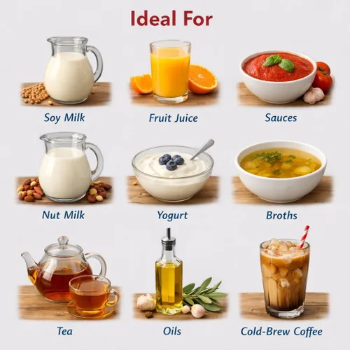 Miniatura 5 de HIC Kitchen Coladores de malla ultrafina, juego de 3 (100, 200 y 400 mallas), para filtrar jugos, leches de nueces, aceites y salsas Malla ultrafina