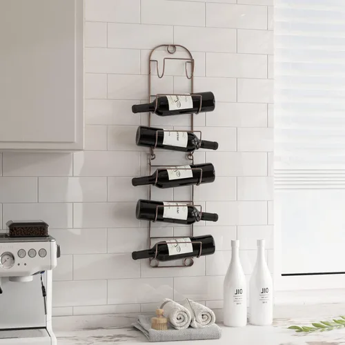 Miniatura 4 de Toallero de pared para baño, anaquel para toallas de baño, rejilla de metal para vinos
