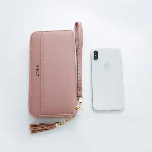 Miniatura 6 de Cyanb, carteras para mujeres, doblada, para muñeca, damas bolso largo con correa.
