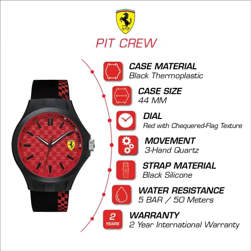 Miniatura 3 de Ferrari Reloj casual de cuarzo multicolor Modelo 0830325 para hombres