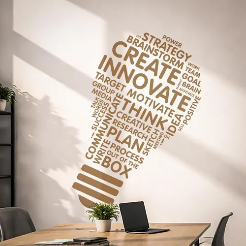 Miniatura 14 de Create Innovate - Calcomanía inspiradora para pared de oficina, ventana, aula, escuela, negocios, motivacional, bombilla de ciencia, regalo