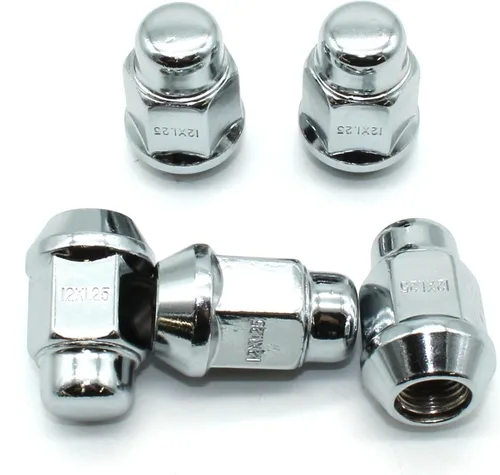 Miniatura 10 de TEMO Tornillo de bloqueo de rueda de tuerca de bellota de 20 piezas de cromo negro 1/2 pulgadas-20 bultos