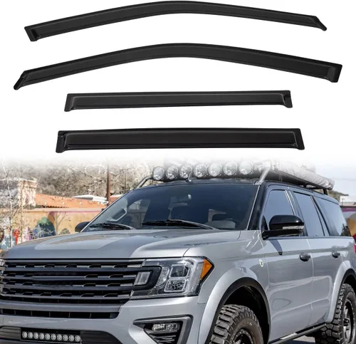 Miniatura 56 de Protectores de lluvia compatibles con modelos Trailblazer/GMC Envoy 2002-2009 para 5 pasajeros, visera de ventana lateral, deflector de viento