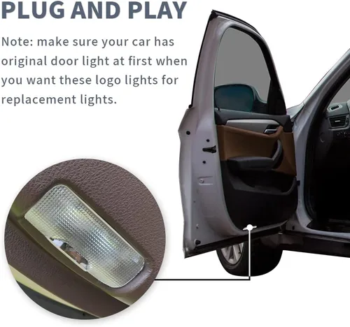Miniatura 5 de 2 piezas Proyector LED de Logo para Puerta de Automóvil Lámpara de Bienvenida Luz de Puerta Kit de Luces de Charco Ridgeline Compatible