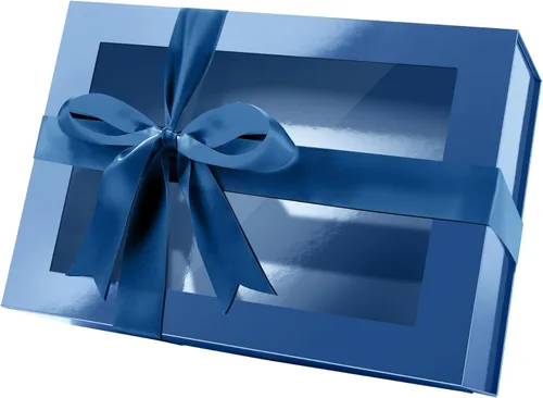 Miniatura 19 de PACKQUEEN 5 cajas de regalo negras grandes con ventanas, 13.5 x 9 x 4.1 pulgadas, cajas de regalo con ventanas transparentes para regalos que