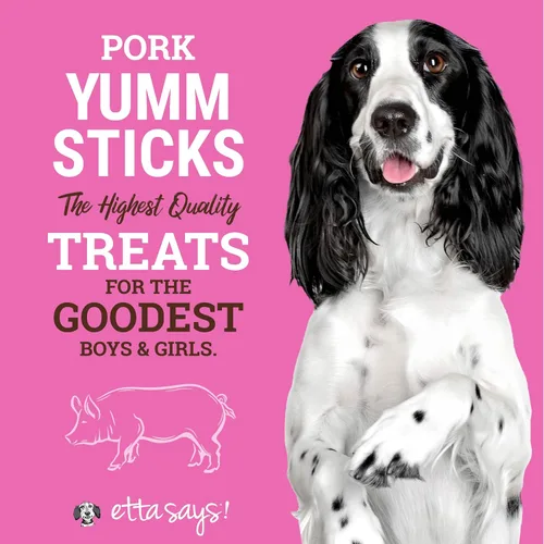Miniatura 2 de etta says! Yumm Sticks - Golosinas de carne real de cerdo para perro, grado humano, fabricadas en los Estados Unidos (paquete de 12 unidades, 1)