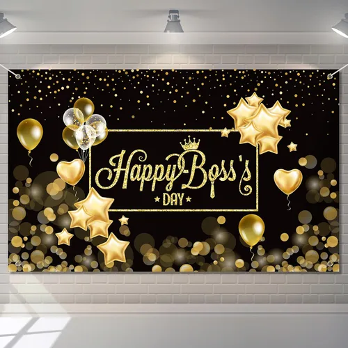 Mixweer Fondo de 71 x 43 pulgadas para el Día del Jefe, cartel internacional para fotografía de oficina, decoración de fondo, suministros de fiesta