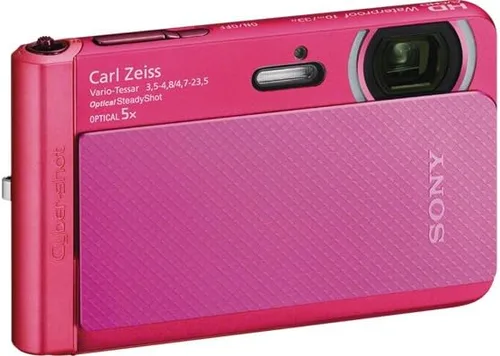 Sony DSC-TX30/P 18 MP Cámara digital con zoom óptico estabilizado de imagen 5x y OLED de 3.3 pulgadas (rosa)