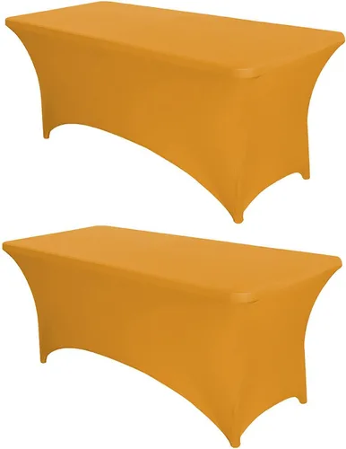 Miniatura 39 de PTC21B - Juego de 6 manteles elásticos de 6 pies, color negro, rectangular, ajustable, lavable, de elastano, para fiestas, bodas, cócteles