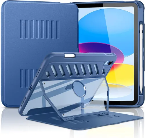 MoKo Funda para iPad (A16) 11ª Generación de 11 pulgadas 2025/iPad 10ª Generación de 10.9 pulgadas 2022 con Soporte para Lápiz, [10 Ángulos de