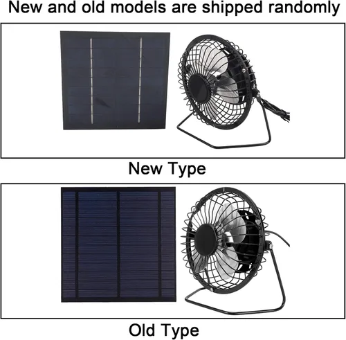 Miniatura 9 de Ventilador alimentado por energía solar, ventilador de enfriamiento de 5 W con mini panel solar, mini ventilador de ventilador para invernadero