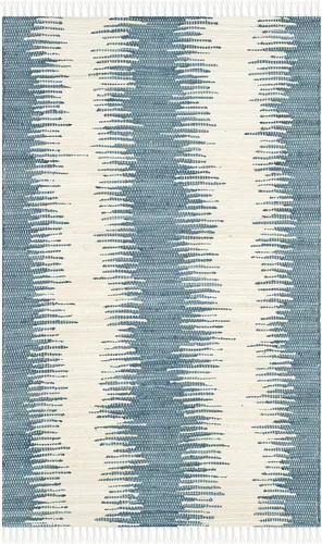 Miniatura 27 de Alfombra de algodón tejido a mano, color azul. Colección Montauk MTK751A, de Safavieh, Algodón, Azul