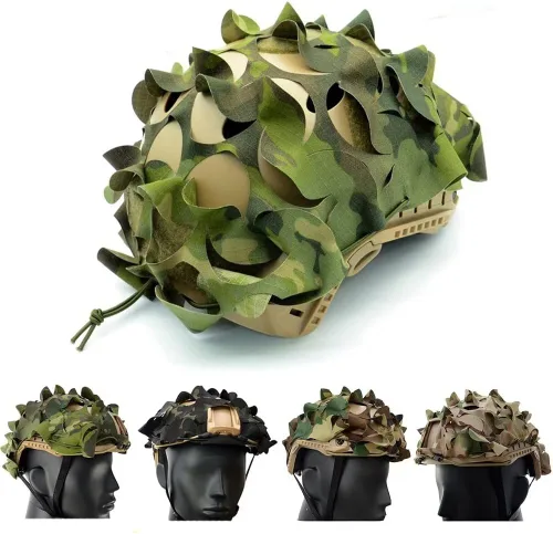 SINAIRSOFT Cubierta de casco táctico transpirable 3D camuflaje casco cubierta para paintball militar tiro equipo combate casco rápido