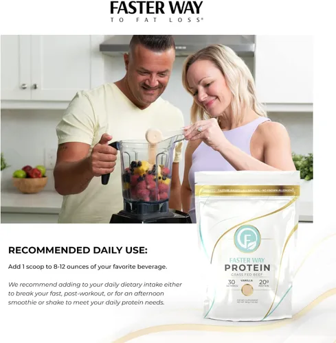 Miniatura 5 de Faster Way - Proteína en polvo - Carne de res alimentada con pasto hidrolizada - 0.71 oz de proteína por porción - Crecimiento y recuperación
