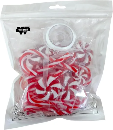 Miniatura 7 de WILLBOND 48 piezas de ornamentos de bastones de caramelo de Navidad, guirnaldas de bastones de caramelo de plástico para colgar en el árbol