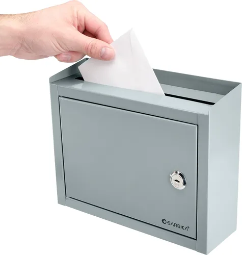 Barska Caja de montaje en pared multiusos para sugerencias de correo con cerradura de llave para el aula de oficina en casa