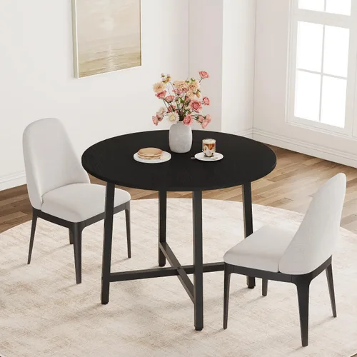 Miniatura 3 de IDEALHOUSE Mesa de comedor redonda de 31.5 pulgadas para 2-4, mesa de comedor de cocina pequeña para ahorrar espacio, mesa de cocina circular