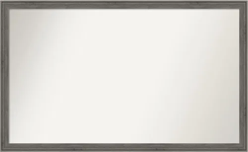 Miniatura 334 de Amanti Art Espejo personalizado, espejo de baño gris plomo a rayas, espejo de pared o espejo de tocador de baño sobre el fregadero