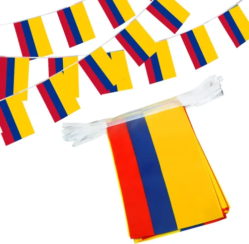 Miniatura 14 de Anley Bandera de cuerda de Perú, banderas de banderín, eventos patrióticos 28 de julio Día de la Independencia peruana decoración para bares