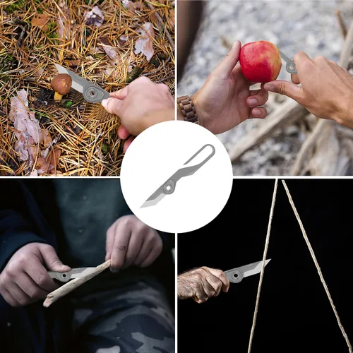 Miniatura 4 de ThruNite Llavero pequeño de aleación de titanio, herramienta EDC para llaves, mini cuchillo plegable de bolsillo con llavero, organizador de llaves