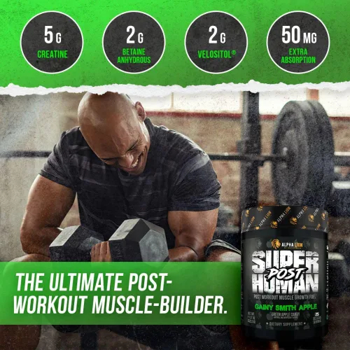 Miniatura 3 de Alpha Lion Superhuman Post Workout Recovery, Bebida Constructora de Músculo, Polvo de Creatina + Más para el Crecimiento Muscular Magro, Fuerza