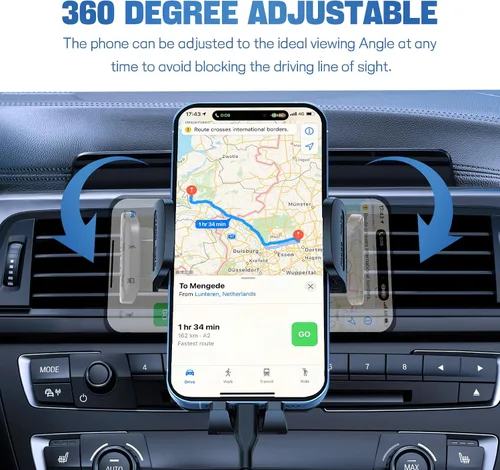 Miniatura 6 de wuyaoyao Soporte de teléfono para ventilación de automóvil, rotación de 360°, soporte de teléfono celular para ventilación de aire, manos libres