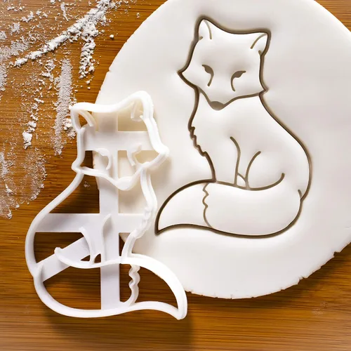 Miniatura 3 de Juego de 2 cortadores de galletas Fox (diseños: Fox Sleeeping and Sitting), 2 piezas - Bakerlogy