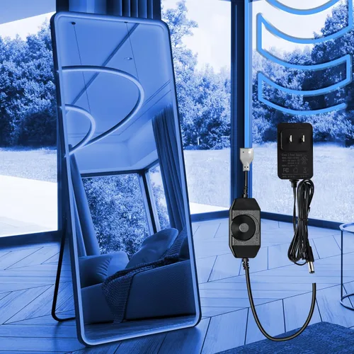 Luces LED azules para espejo de tocador, estilo Hollywood de 16.4 pies, para espejo de cuerpo completo, mesa de maquillaje, espejo de baño (espejo