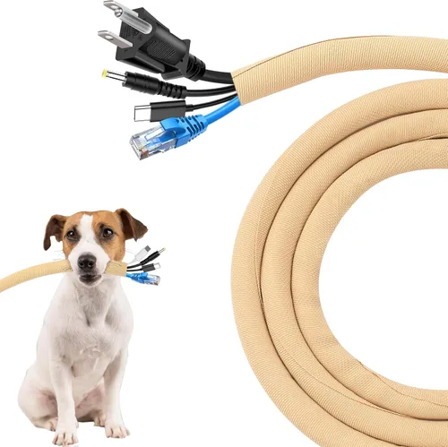 Secbolt Protectores de cable contra mascotas que no mastican, 10 pies - 1/2 pulgada ultra duraderos para mascotas, protector de cable y alambre