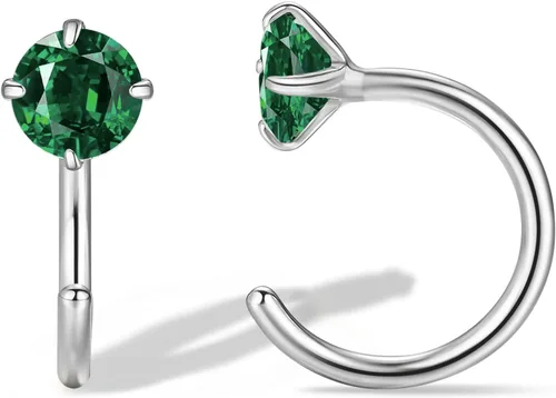 Miniatura 21 de Aretes pequeños de plata de ley 925 para mujer