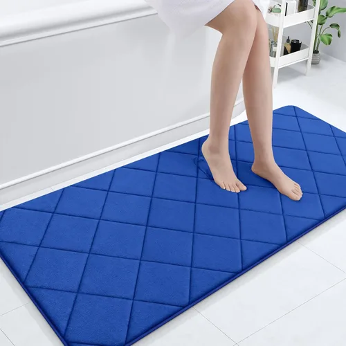 Miniatura 16 de OLANLY Tapete de baño de espuma viscoelástica de 24 x 16 pulgadas, ultra suave y absorbente, lavable a máquina, cómodo tapete de baño para suelo