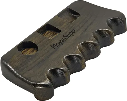 Miniatura 10 de Wood Pool Cue Holder Non-Slip Silicone Base Solid Wooden Construction Holds 2/3/4/5 Cues Weighted Metal Inside for Stability Billiard Accessory
